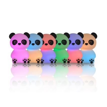 MegaLight - LED RGB Dječja punjiva dodirna lampa s mogućnošću prigušivanja PADDY PANDA LED/5V
