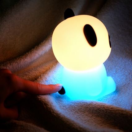 MegaLight - LED RGB Prigušiva punjiva dječja dodirna lampa PADDY PANDA LED/5V