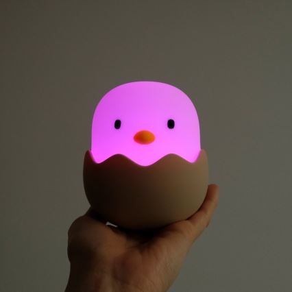 MegaLight - LED RGB Prigušiva punjiva dječja dodirna lampa EGGY EGG LED/5V