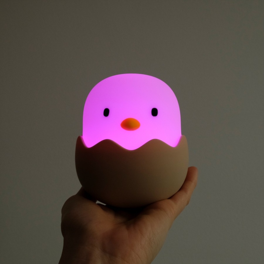 MegaLight - LED RGB Prigušiva punjiva dječja dodirna lampa EGGY EGG LED/5V