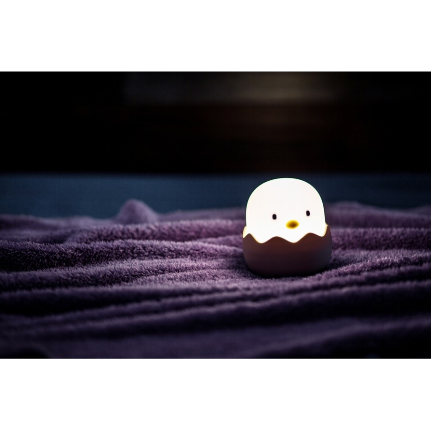 MegaLight - LED RGB Prigušiva punjiva dječja dodirna lampa EGGY EGG LED/5V