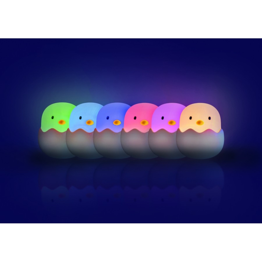 MegaLight - LED RGB Prigušiva punjiva dječja dodirna lampa EGGY EGG LED/5V