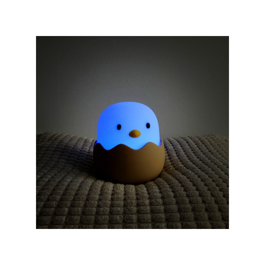 MegaLight - LED RGB Prigušiva punjiva dječja dodirna lampa EGGY EGG LED/5V