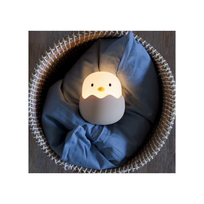 MegaLight - LED RGB Prigušiva punjiva dječja dodirna lampa EGGY EGG LED/5V