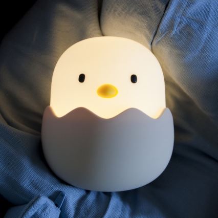 MegaLight - LED RGB Prigušiva punjiva dječja dodirna lampa EGGY EGG LED/5V
