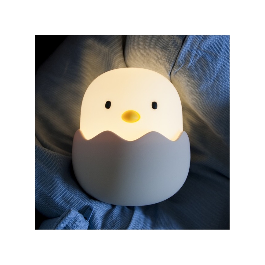 MegaLight - LED RGB Prigušiva punjiva dječja dodirna lampa EGGY EGG LED/5V