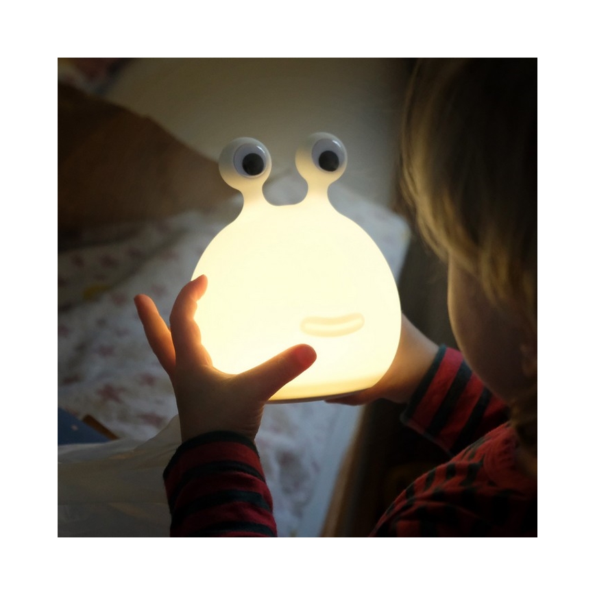 MegaLight - LED RGB Prigušiva punjiva dječja dodirna lampa MOMO MOON LED/5V