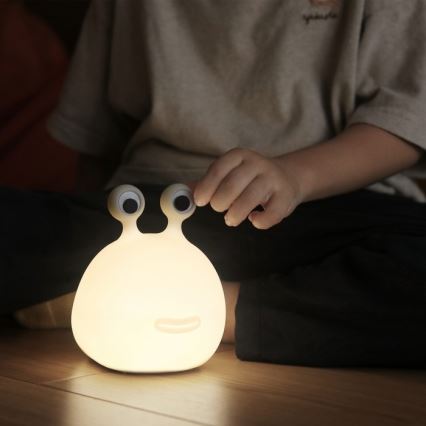 MegaLight - LED RGB Prigušiva punjiva dječja dodirna lampa MOMO MOON LED/5V