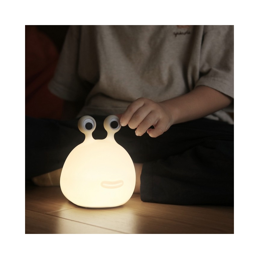 MegaLight - LED RGB Prigušiva punjiva dječja dodirna lampa MOMO MOON LED/5V
