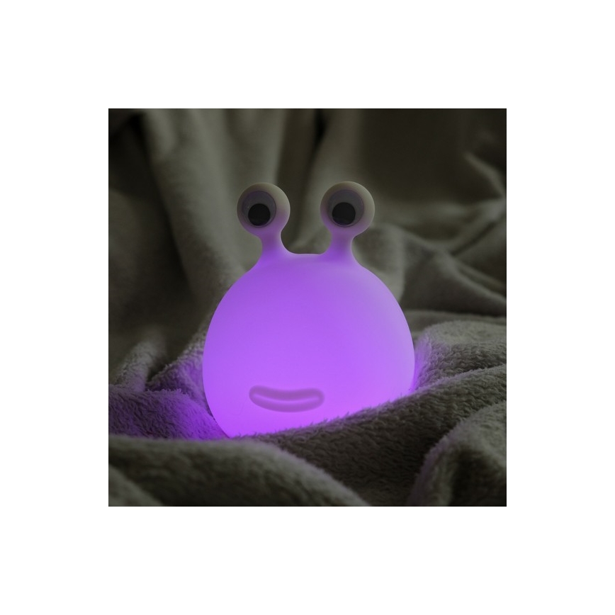 MegaLight - LED RGB Prigušiva punjiva dječja dodirna lampa MOMO MOON LED/5V