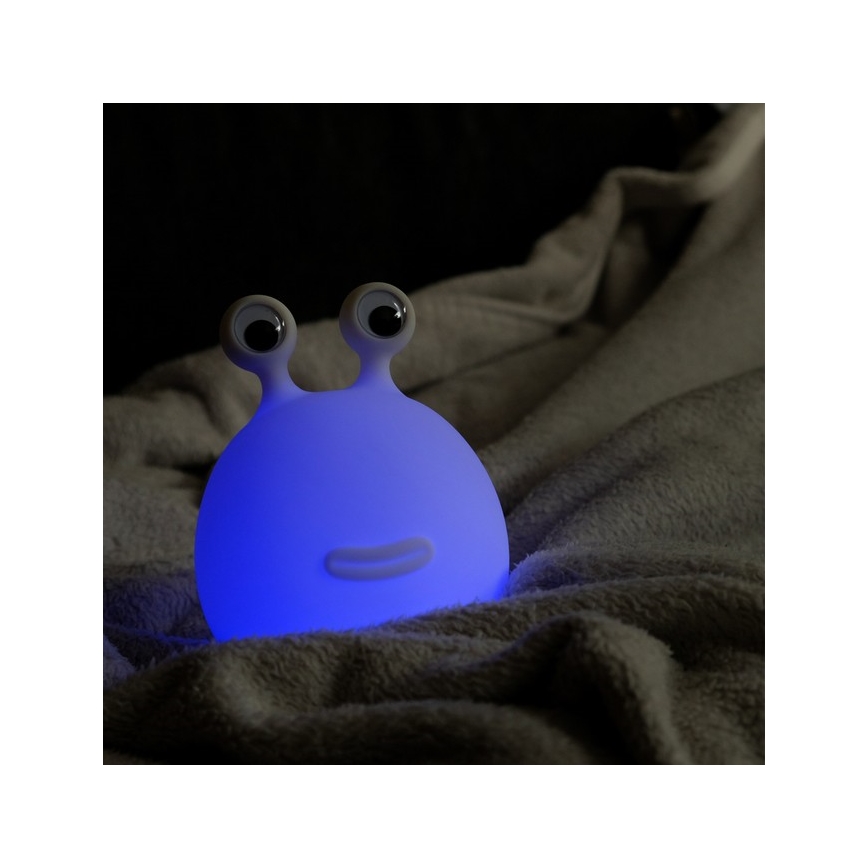 MegaLight - LED RGB Prigušiva punjiva dječja dodirna lampa MOMO MOON LED/5V