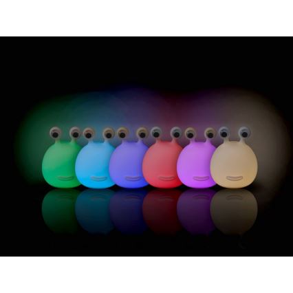 MegaLight - LED RGB Prigušiva punjiva dječja dodirna lampa MOMO MOON LED/5V