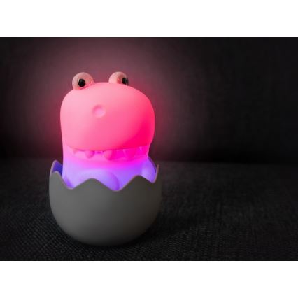MegaLight - LED RGB Dječja punjiva dodirna lampa s prigušivanjem DIGGY DINO LED/5V