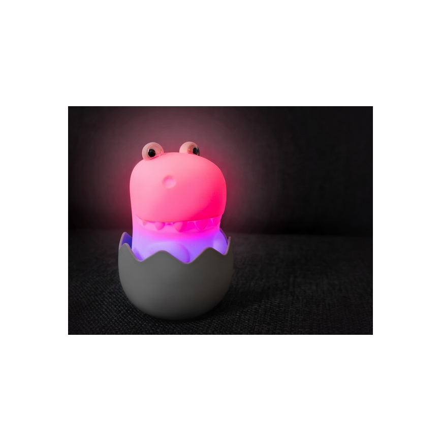 MegaLight - LED RGB Dječja punjiva dodirna lampa s prigušivanjem DIGGY DINO LED/5V