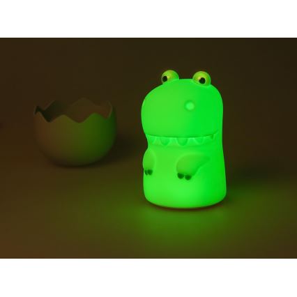 MegaLight - LED RGB Dječja punjiva dodirna lampa s prigušivanjem DIGGY DINO LED/5V