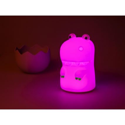 MegaLight - LED RGB Dječja punjiva dodirna lampa s prigušivanjem DIGGY DINO LED/5V