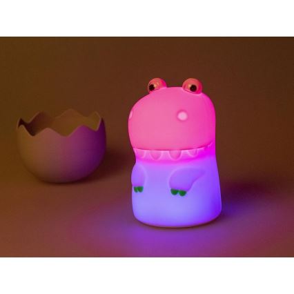 MegaLight - LED RGB Dječja punjiva dodirna lampa s prigušivanjem DIGGY DINO LED/5V