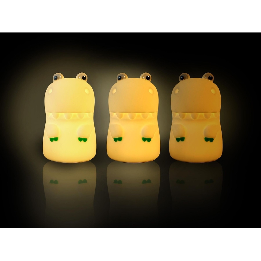 MegaLight - LED RGB Dječja punjiva dodirna lampa s prigušivanjem DIGGY DINO LED/5V