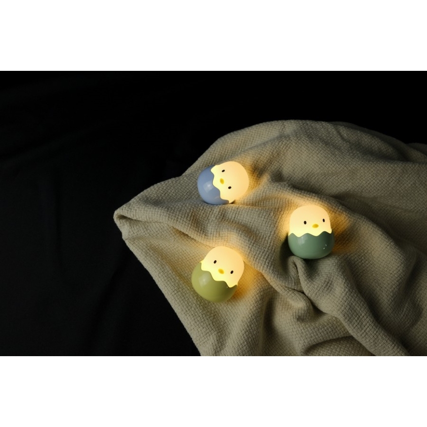 MegaLight - LED RGB Dimmabilna punjiva dječja dodirna lampa EGGY EGG LED/5V
