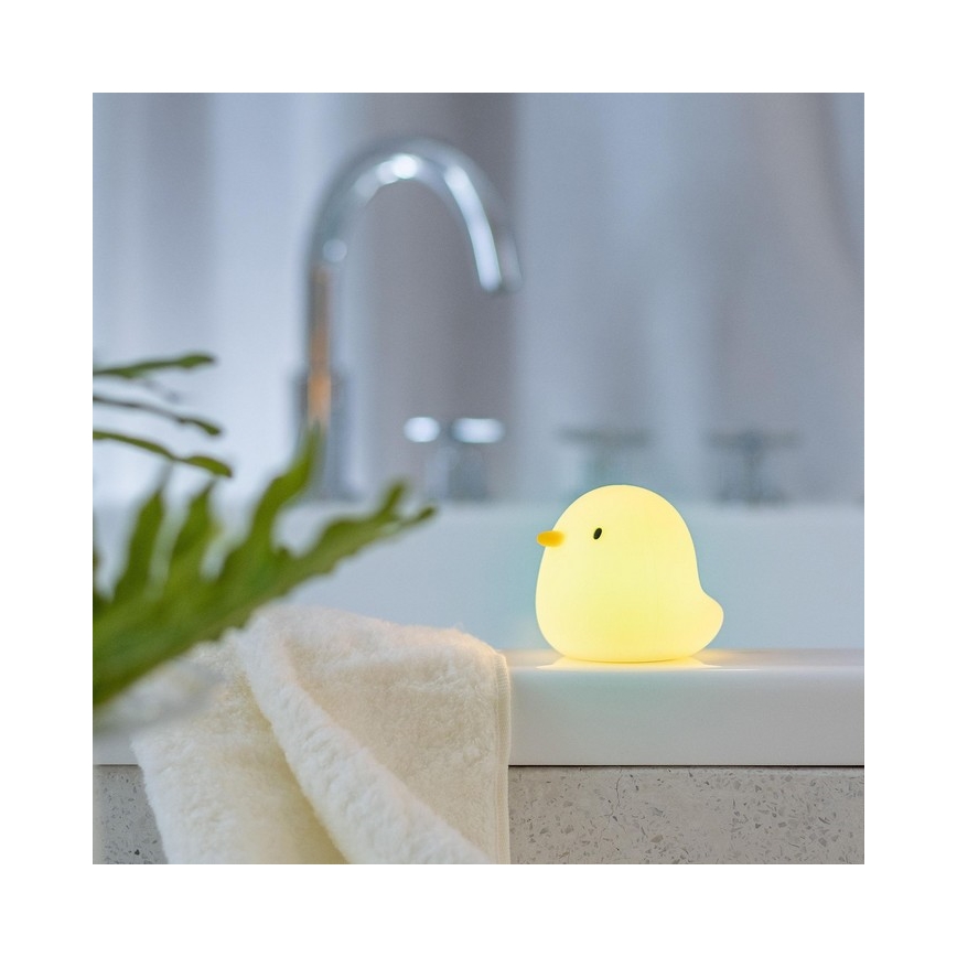 MegaLight - LED RGB Punjiva dječja dodirna lampa za kadu SWIMMY DUCK LED/5V IP67