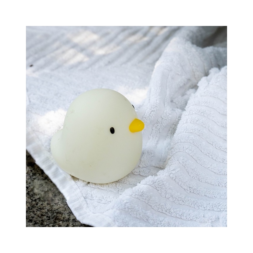 MegaLight - LED RGB Punjiva dječja dodirna lampa za kadu SWIMMY DUCK LED/5V IP67