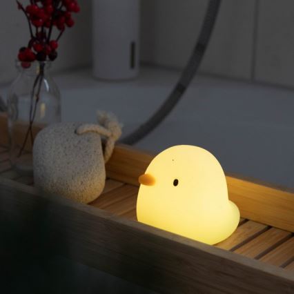 MegaLight - LED RGB Punjiva dječja dodirna lampa za kadu SWIMMY DUCK LED/5V IP67