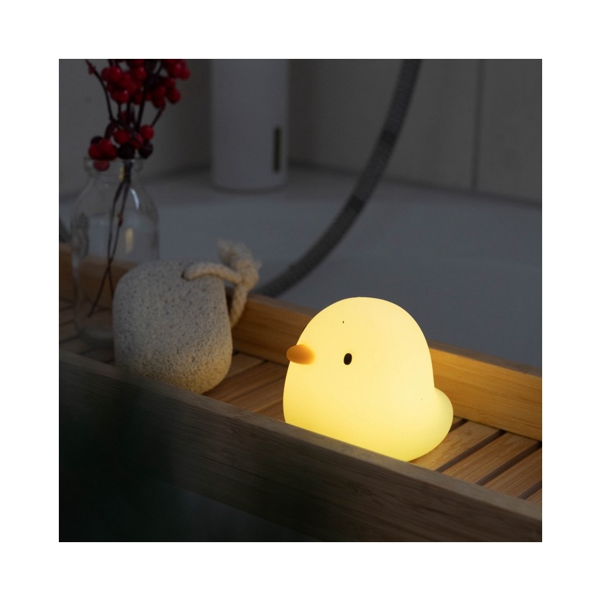 MegaLight - LED RGB Punjiva dječja dodirna lampa za kadu SWIMMY DUCK LED/5V IP67