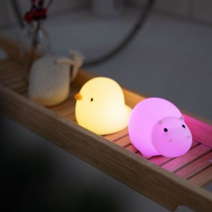 MegaLight - LED RGB Punjiva dječja dodirna lampa za kadu SWIMMY DUCK LED/5V IP67