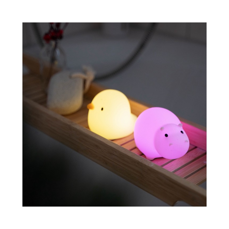 MegaLight - LED RGB Punjiva dječja dodirna lampa za kadu SWIMMY DUCK LED/5V IP67