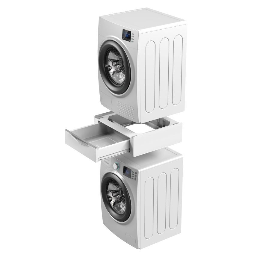 Meliconi 656112 - Nadstavec za perilicu i sušilicu s izvlačnim spremnikom od 28 l, bijeli