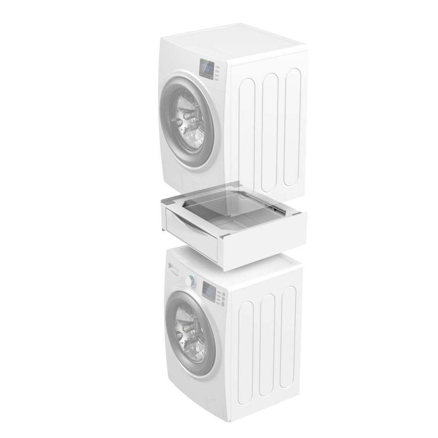 Meliconi 656112 - Nadstavec za perilicu i sušilicu s izvlačnim spremnikom od 28 l, bijeli