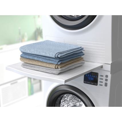 Meliconi 656113 - Adapter za slaganje perilice i sušilice s izvlačnom ladicom 70 cm bijeli