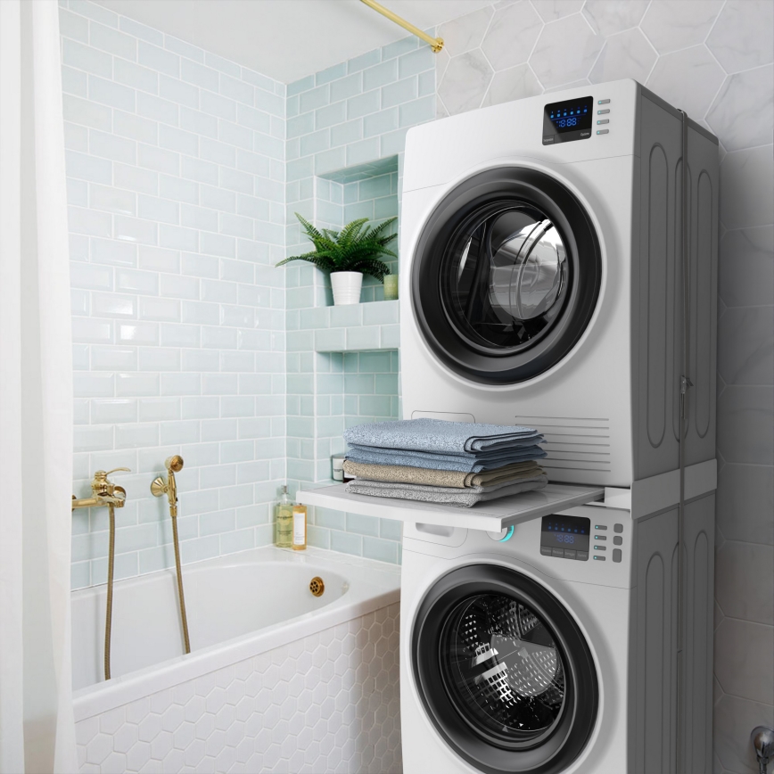 Meliconi 656113 - Adapter za slaganje perilice i sušilice s izvlačnom ladicom 70 cm bijeli