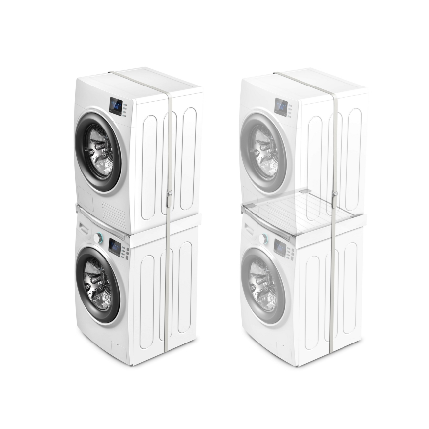 Meliconi 656113 - Adapter za slaganje perilice i sušilice s izvlačnom ladicom 70 cm bijeli