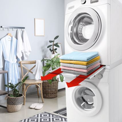 Meliconi 656114 - adapter za slaganje perilice i sušilice 70 cm bijeli