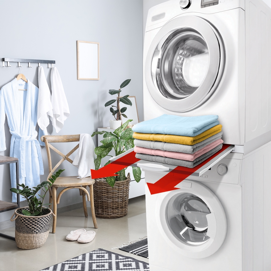 Meliconi 656114 - adapter za slaganje perilice i sušilice 70 cm bijeli