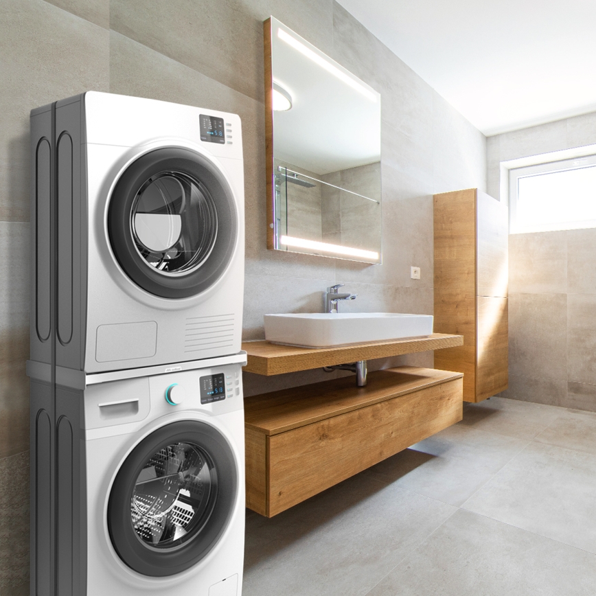 Meliconi 656116 - Adapter za slaganje perilice i sušilice 46 cm bijeli