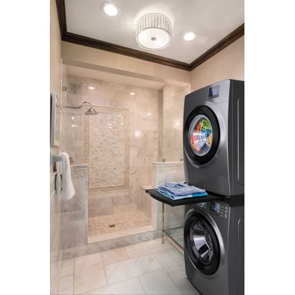 Meliconi 656136 - Adapter za slaganje perilice i sušilice s izvlačnom ladicom 60 cm, crni