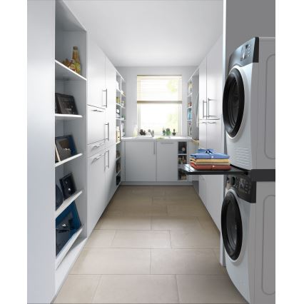 Meliconi 656136 - Adapter za slaganje perilice i sušilice s izvlačnom ladicom 60 cm, crni