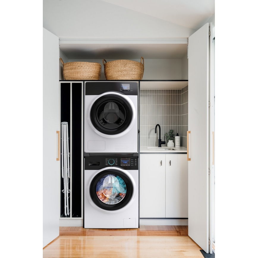 Meliconi 656136 - Adapter za slaganje perilice i sušilice s izvlačnom ladicom 60 cm, crni