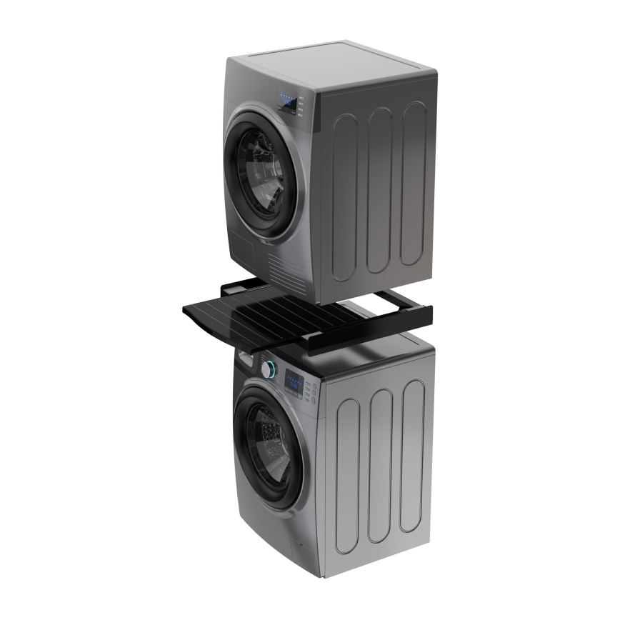 Meliconi 656136 - Adapter za slaganje perilice i sušilice s izvlačnom ladicom 60 cm, crni