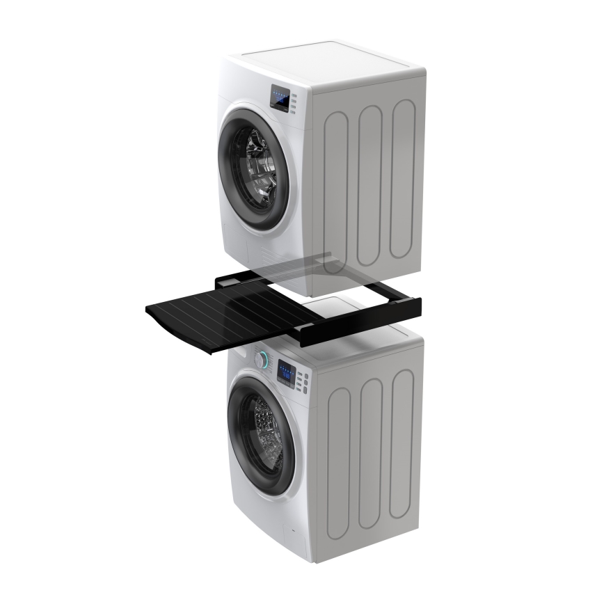 Meliconi 656136 - Adapter za slaganje perilice i sušilice s izvlačnom ladicom 60 cm, crni