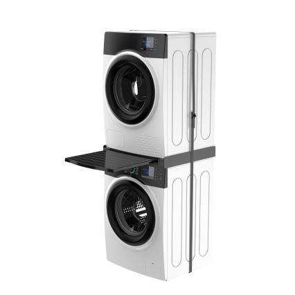 Meliconi 656136 - Adapter za slaganje perilice i sušilice s izvlačnom ladicom 60 cm, crni