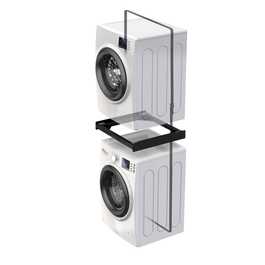 Meliconi 656138 - Adapter za slaganje perilice i sušilice 70 cm crni