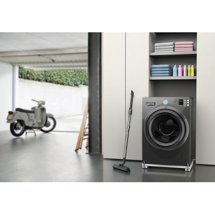 Meliconi 656149 - Antivibracijska podloga za perilicu rublja s izvlačnim kotačićima, 47 cm, bijela