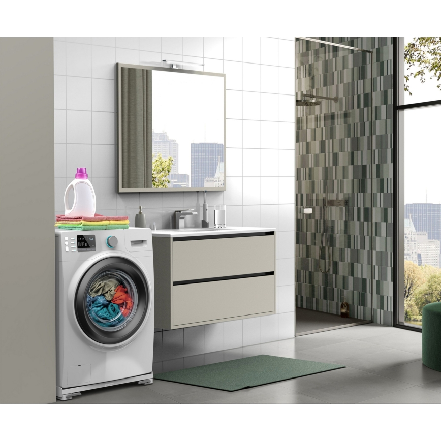 Meliconi 656149 - Antivibracijska podloga za perilicu rublja s izvlačnim kotačićima, 47 cm, bijela