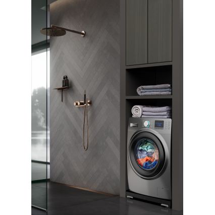 Meliconi 656168 - Antivibracijska podloga za perilicu rublja s izvlačnim kotačićima, 47 cm, crna