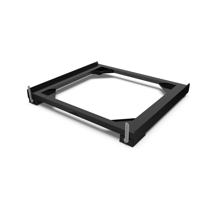 Meliconi 656168 - Antivibracijska podloga za perilicu rublja s izvlačnim kotačićima, 47 cm, crna