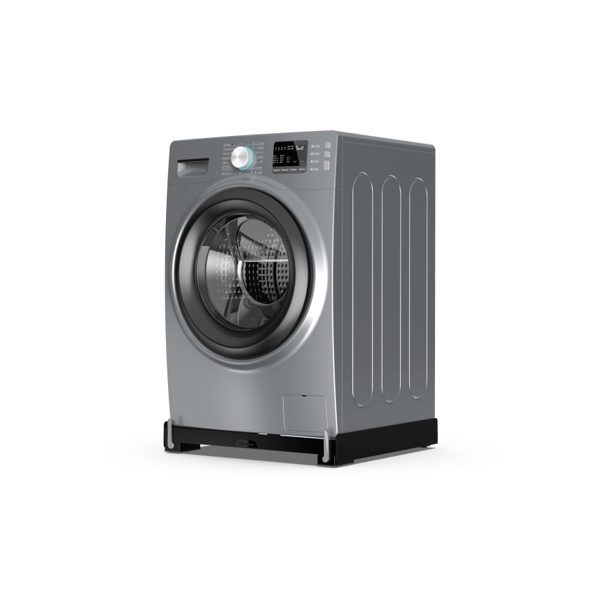 Meliconi 656168 - Antivibracijska podloga za perilicu rublja s izvlačnim kotačićima, 47 cm, crna