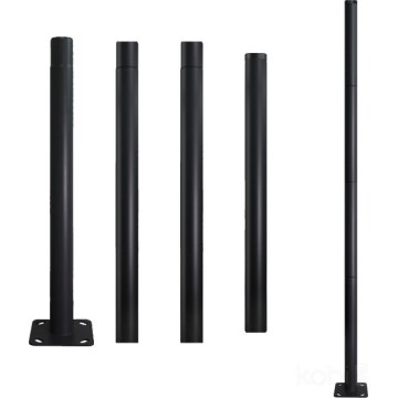 Metalna cijev za stup vanjskog osvjetljenja BASE 4 m, promjer 60 mm, crne boje
